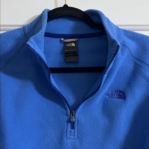 The North Face Blue Long Sleeve Fleece Quarter Zip Pullover Size Large - Picture 5 of 6